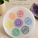 Placa Energética de Selenite Chakras